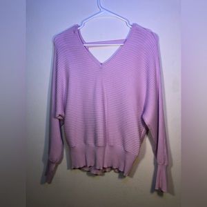 Pink Open back Sweater